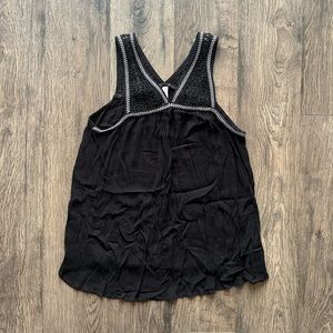 Fun Black Flowy Tank